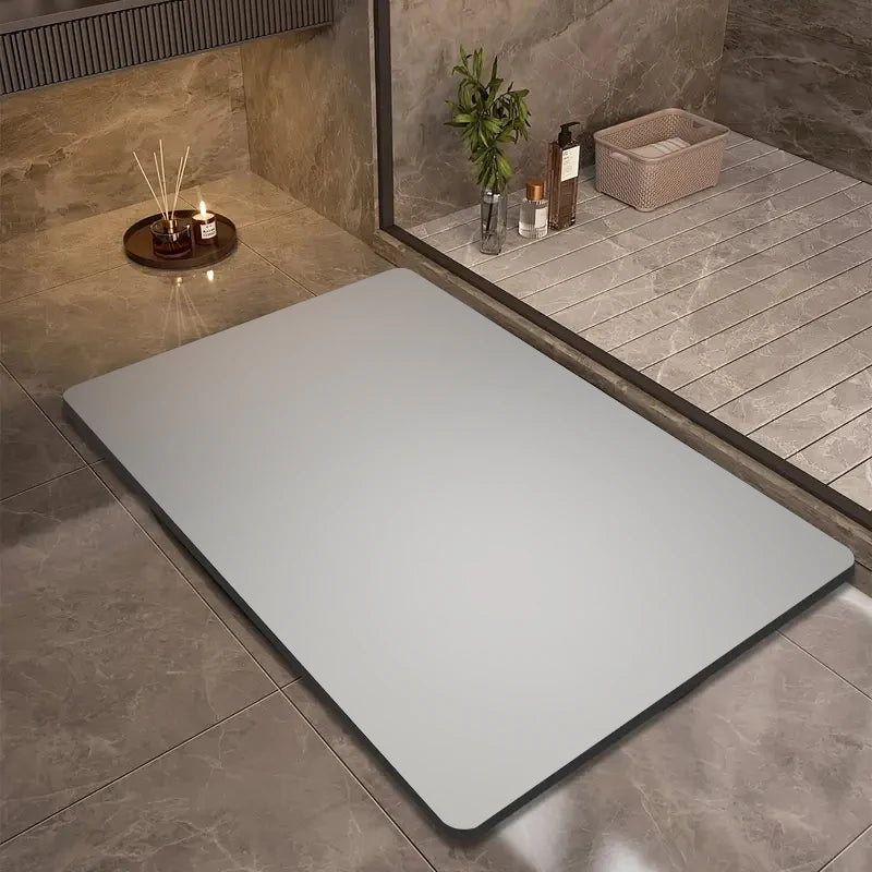 Simple diatom mud floor mat bathroom non-slip foot wiping mat solid color water-absorbing soft mat door entrance mat